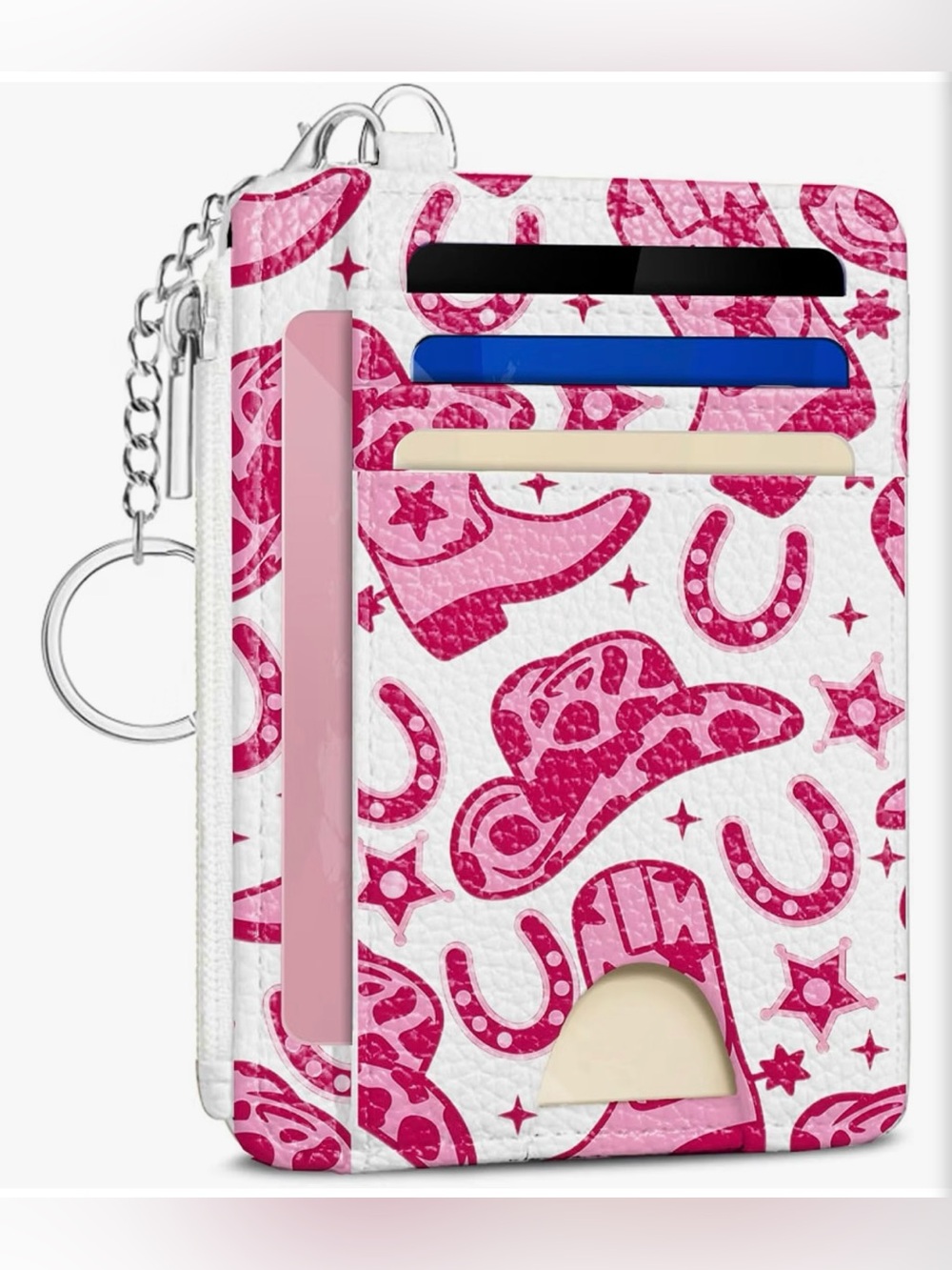 Cowgirl Western Credit Card Holder Wallet, Slim RFID Blocking Card Case